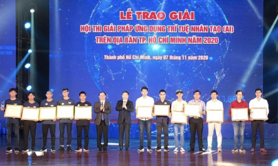 Nhóm sinh viên Trường Đại học Công nghệ Thông tin ĐHQG-HCM giành nhiều giải thưởng tại "HỘI THI GIẢI PHÁP ỨNG DỤNG TRÍ TUỆ NHÂN TẠO (AI) NĂM 2020"