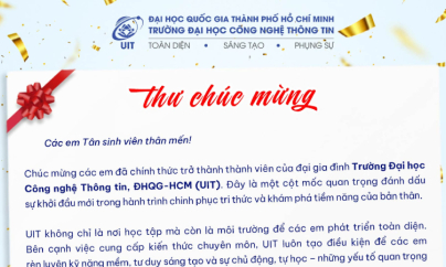 Toàn văn "Thư chúc mừng của PGS.TS Nguyễn Hoàng Tú Anh - Hiệu trưởng Nhà trường gửi đến Tân sinh viên UIT năm 2024"